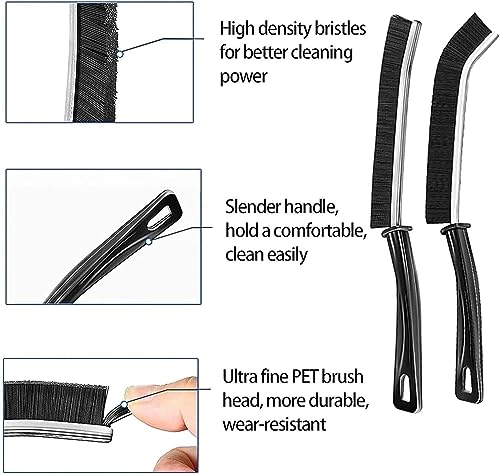 Cleaning Brushes Hand-held Crevice Cleaning Tool, 6PCS Hard-bristled Window Groove Cleaning Brush, Dead Corners Grout Brushes of Bathroom Kitchen Tiles for Blind, Baseboard, Fan, Sliding Door Track