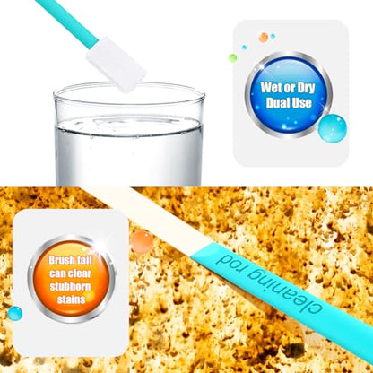 30Pcs Disposable Crevice Cleaning Brushes for Small Spaces, Detail Gaps Scrub Cleaner Brush Set for Toilet Bowl Corner, Household Cleaning Tool Supplies for Window Track, Door Grooves
