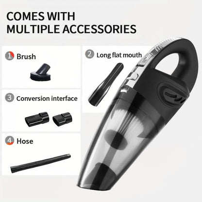 Mini Cordless Handheld Vacuum Cleaner Powerful Suction for Home & Car Cleaning Perfect for Pet Hair, Dust, Crumbs & Small Messes Lightweight, Portable & Wireless with Multiple Attachments
