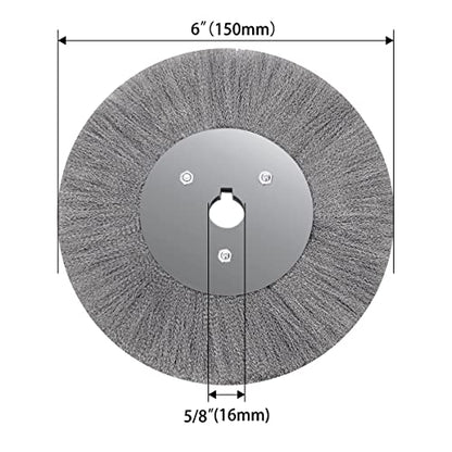 5 Inch Stainless Steel Wire Crimped Wheel Brush with 5/8" Bore for Angle Grinder Derusting Cleaning and Surface Polishing 1Pc - size: 5"125mm 1Pc