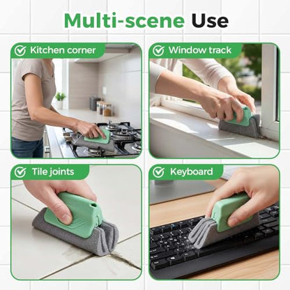 Magic Window Track Cleaner, 2026 New Window Groove Cleaning Brush, Handheld Window Track Cleaning Tools for Window lides Gaps, Sliding Door Track, Tile Lines Shutter Car Vents (Gray*3) - color: Gray*3