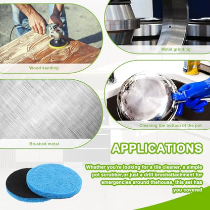 16pcs Microfibre Pads Power Scrubber Pads Set Electric Scrubber Replacement Scouring Pads fit for Dremel Versa Scouring Pads,Blue - size: Blue