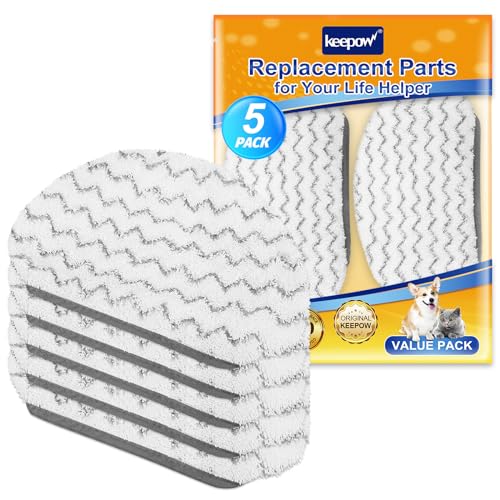 KEEPOW 5 Pack 1940 Pads Compatible with Bissell Powerfresh 1806 1940 1544 1440 2075A 2685A 1940W 19404 Series, Model 19402 19408 1940a 1940f 1940q 1940t B0006 B0017, Part #5938#203-2633 - color: 5 Grey