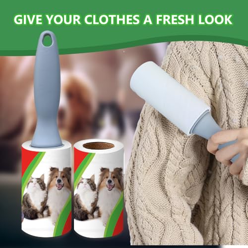 Pet Hair Lint Rollers, 3 Pack, 90 Sheets Each– Reusable Sticky Roller for Pet Hair, Cat & Dog Hair Remover, Lint Remover, Pet Hair Remover for Furniture, Clothing & Cars - size: 3 pcs - 270 Sheets