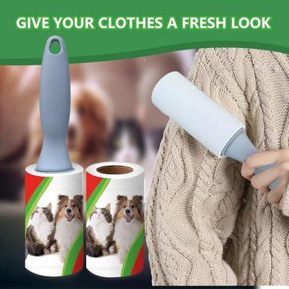 Pet Hair Lint Rollers, 3 Pack, 90 Sheets Each– Reusable Sticky Roller for Pet Hair, Cat & Dog Hair Remover, Lint Remover, Pet Hair Remover for Furniture, Clothing & Cars - size: 3 pcs - 270 Sheets