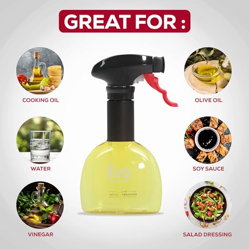 Evo Oil Sprayer Minis, Non-Aerosol for Olive, Cooking Oils, and Vinegars, Yellow, 8-Ounce Capacity, Set of 2 - color: Yellow