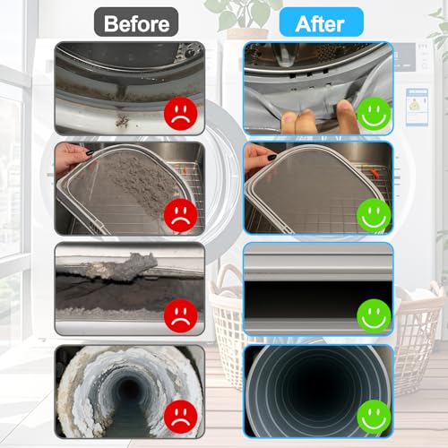 XANGNIER 5 Pack Dryer Vent Cleaner Kit,Flexible Dryer Lint Brush Vent Cleaner,Dryer Lint Trap Cleaning Tool,Laundry Room Essentials Lint Remover Accessories,Household Cleaning Tools - color: Multicolor