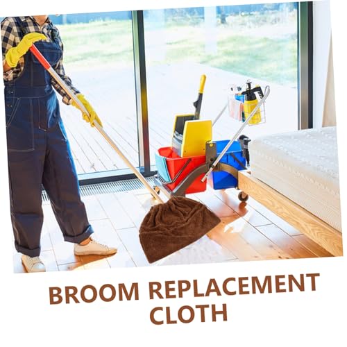 Hemoton 1pc Broom Cloth Cover Washable Sweeping Broom Cover for Household Cleaning Easy to Install Reusable Mop Cloth for Dust and Hair Removal Compatible with All Types