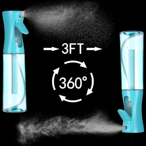 Spray Bottle For Hair,Continuous Spray Bottle, Fine Mist Empty Spraying Water Bottles for Plants, travel, Salons,Ironing and Cleaning (Blue) - color: Blue