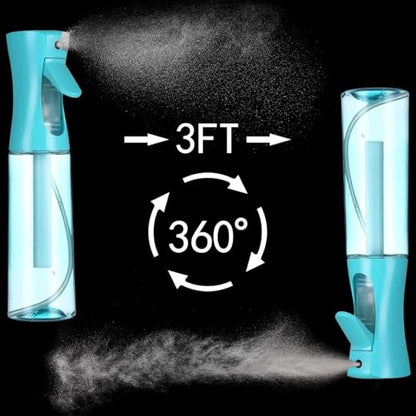 Spray Bottle For Hair,Continuous Spray Bottle, Fine Mist Empty Spraying Water Bottles for Plants, travel, Salons,Ironing and Cleaning (Blue) - color: Blue
