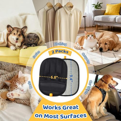 SmartTrends-2 Packs Pet Hair Removal Glove for Dogs & Cats, Five-Finger Ergonomic Grip Reusable & Washable Pet Hair Removal Tool, Lightweight Portable Dog Hair Remover for Couch, Carpet, Bed, Cloth - color: Black