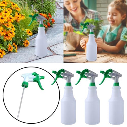 Spray Bottles for Cleaning, 3 Pack,25 Oz Adjustable Nozzle Empty Plastic Heavy Duty Spray Bottle,Refillable Leak Proof Empty Spray Bottles for Cleaning Solutions Hair Plants Industrial
