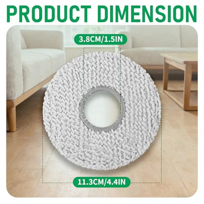 12-Pack Washable Mop Pads Replacement Compatible with ECOVACS DEEBOT X5 Pro/X2/X1/T50/T30S/T20/N30 Omni Series, Microfiber Spinning Mopping Cloths for Hard Floor