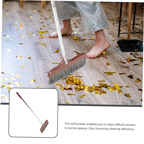 Healifty Soft Bristle Broom with Detachable Long Stainless Steel Handle Lightweight Telescoping Floor Sweeper for Indoor Cleaning Easy Use for Home Office Rv and Outdoor Activities Static