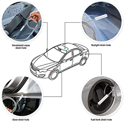 Long Wire Brush sunroof Drain Cleaning Tool for car and Fridge 60-inch X 2/5 inch