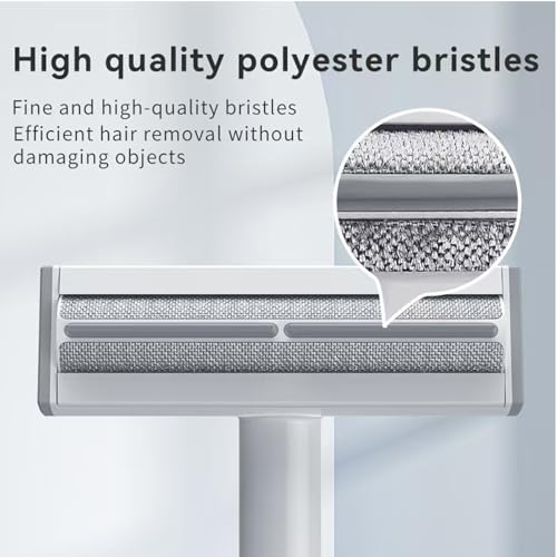 Pet Hair Remover, Lint Brush- Reusable Lint Roller for Cat & Dog Hair on Couch, Carpet, Rugs & Bedding- Portable, Eco-Friendly, No Need for Lint Roller Refills (Gray & White) - color: Gray & White