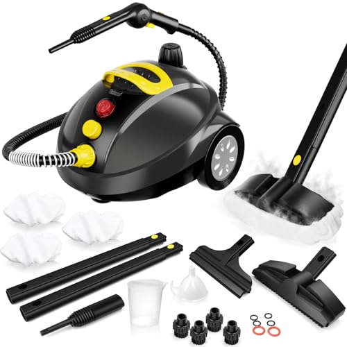 Steam Cleaner for Home Steam Mops for Floor Cleaning 275°F High Temperature 20 Accessories 13ft Power Cord 5 Min Heating Multipurpose 5 Bar Powerful Steamer for Grout, Tile, Upholstery