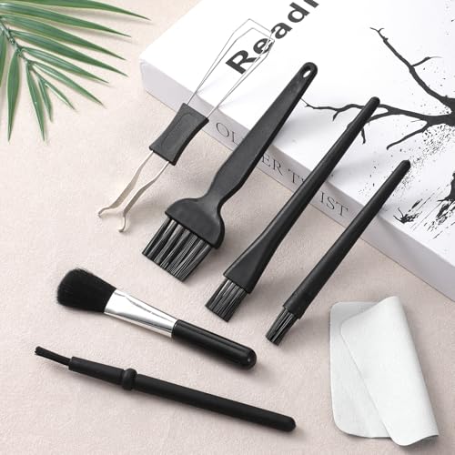7-in-1 Mechanical Keyboard Cleaning Kit with Wire Keycap Puller, Switch Remover & 5 Anti-Static Brushes, Professional Keyboard Cleaner Tool Set for Computer, Laptop, PCB Motherboard