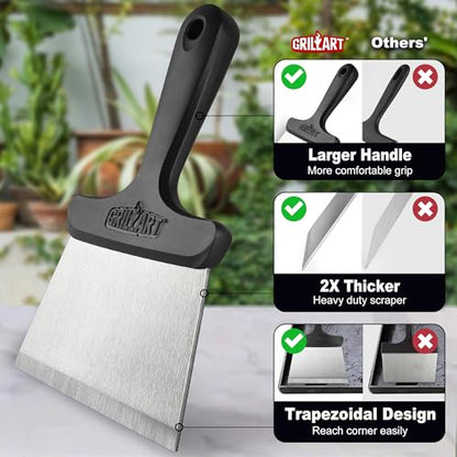 GRILLART Grill Scraper Griddle Cleaning Kit for Blackstone, Flat Top Grill Cleaning Kit (Griddle Scraper Only) - style: BSK-04
