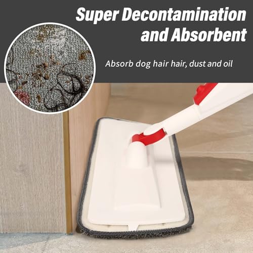 16.5" Microfiber Mop Pads Refills, 3 Pack Reusable Replacement Heads | reusable wet mop refills, machine washable for 14-16 inch spray mops, hardwood floors, dust cleaning & scrubbing - color: 16"grey Plain*3