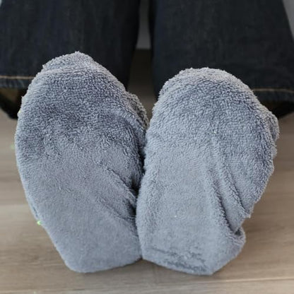 2-in-1 Mop Head Replacement Rag Towel Reusable Microfiber Household Wet and Dry Cleaning Cloths Shoe Cover Rags,22x9cm (Grey,2pcs) - color: Grey,2pcs