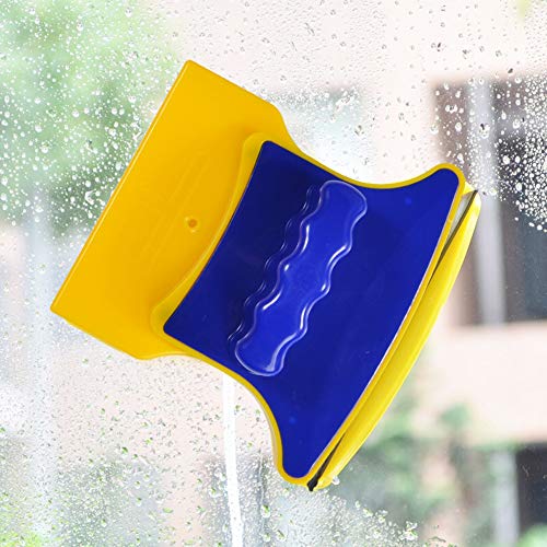 Double Side Magnetic Window Cleaner, Magnet Window Cleaner Tool with 2 Cleaning Cotton for High Rise and Car Glazed Windows
