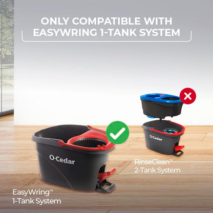 O-Cedar EasyWring Spin Mop Head Replacement (Pack of 12) | Machine Washable | Reusable | Microfiber Refill | Packaging May Vary - size: 12 - Pack, style: EasyWring