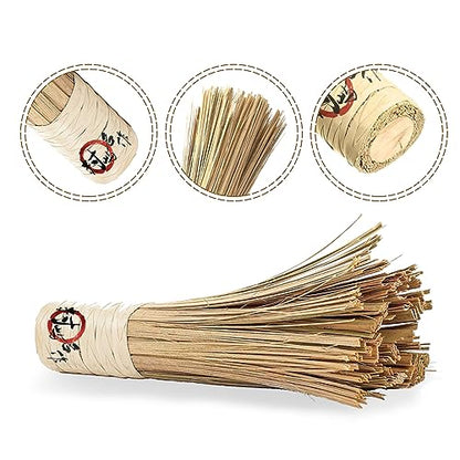 12-Inch Bamboo Wok Brush, Flat Brush, Kitchen Cleaning Brushes for Scrubbing and Cleaning Cooking Pots, Pans and Grilling Utensils (1 Pack)