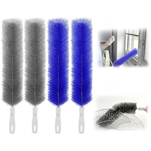 Bendable Microfiber Head, 2026 Fan Cleaner Brush Reusable Dust Remover Washable ldeal for Electric Fans Air Conditioning, Home Car Vents, Curtain (Mixed 4 pcs) - color: Mixed 4 Pcs