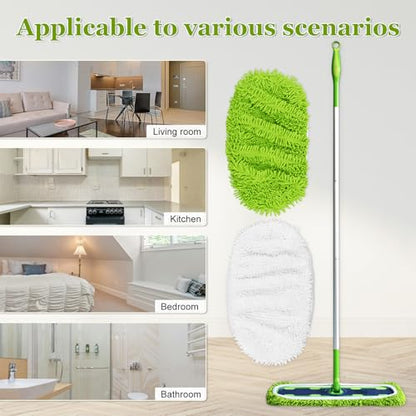 XL Mop Pads Compatible with Swiffer XL Sweeper, X-Large Dry Sweeping Cloths, XL Wet Pads Refills, Reusable Washable Microfiber Heavy Duty Wet Mopping Cloths for Hardwood Floor Cleaning, 4 Pack - size: 4 Pack