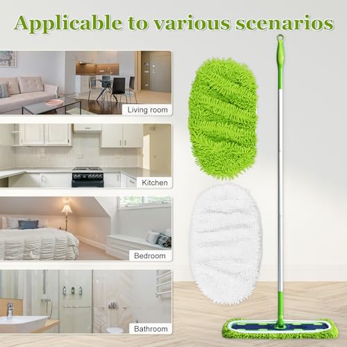 XL Mop Pads Compatible with Swiffer XL Sweeper, X-Large Dry Sweeping Cloths, XL Wet Pads Refills, Reusable Washable Microfiber Heavy Duty Wet Mopping Cloths for Hardwood Floor Cleaning, 6 Pack - size: 6 Pack