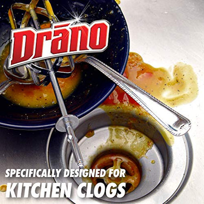 Drano Kitchen Granules Clog Remover, Commercial Line, 17.6 oz (Pack of 2) - size: 17.6 Oz (Pack of 2)
