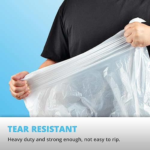 Ultra Thick Heavy Duty Plastic 15 Gallon Drawstring Trash Bags Large 80 Count White Leak Proof Garbage Bags for Tall Kitchen Home Office Outdoor - size: 1 Count (Pack of 80)