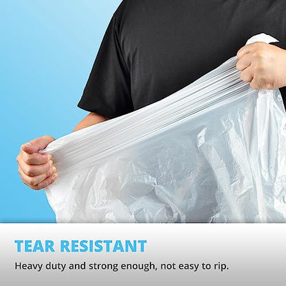Ultra Thick Heavy Duty Plastic 15 Gallon Drawstring Trash Bags Large 80 Count White Leak Proof Garbage Bags for Tall Kitchen Home Office Outdoor - size: 1 Count (Pack of 80)