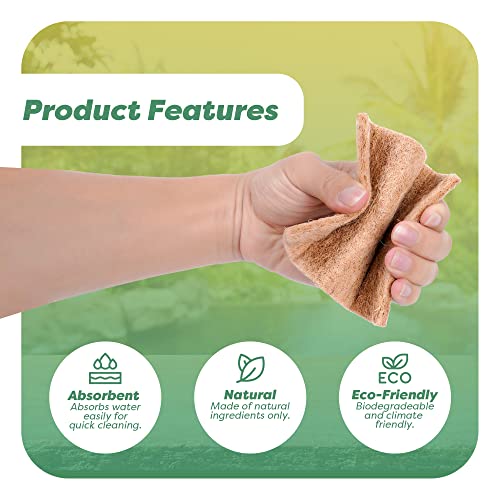 SCRUBIT 24 Natural Scouring Pads - Eco Friendly Scrubbing Pads for Kitchen Cleaning, Dishes, and Pots - Non-Scratch Kitchen Scrubbers - 100% Natural Sisal Fibers (24 Pack) - size: 24 Pack