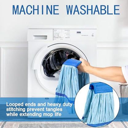 4 Pack - Large Microfiber Tube Mop 400GSM - Heavy Duty Industrial Wet Mop Head Refill,Commercial, Thick Fiber, Replacement Heads, Extra Absorbent - size: 4 Pack