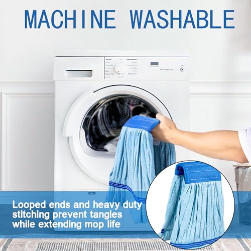 4 Pack - Large Microfiber Tube Mop 400GSM - Heavy Duty Industrial Wet Mop Head Refill,Commercial, Thick Fiber, Replacement Heads, Extra Absorbent - size: 4 Pack