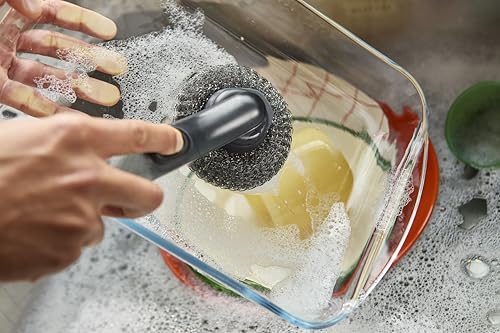 Joseph Joseph SinkTech Stainless Steel Scourer for Stubborn Stains, Replacement Heads - Pack of 2 - style: Replacement Scourers