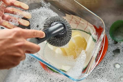 Joseph Joseph SinkTech Stainless Steel Scourer for Stubborn Stains, Replacement Heads - Pack of 2 - style: Replacement Scourers