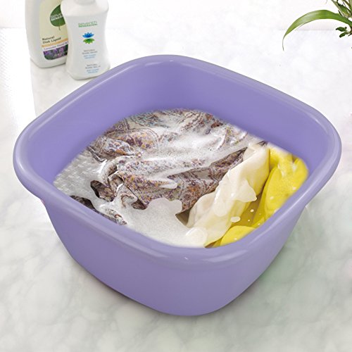 Jekiyo 16 Qt Purple Wash Basin, Large Plastic Tubs, 2-Pack
