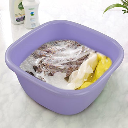 Jekiyo 16 Qt Purple Wash Basin, Large Plastic Tubs, 2-Pack