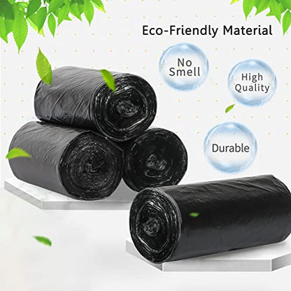 Trash Bags, Garbage Bags, 120 Count 6 Gallon [Extra Thick][Leak Proof] Rubbish Bags Wastebasket Bin Liners for Home Office Trash Can Black - color: B-Black, size: 1 Count (Pack of 120), style: 6 Gallon