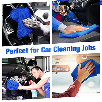 Tanlade Microfiber Cleaning Cloth 6"x6" Cleaning Rags Reasonable Kitchen Towels Microfiber Towels Cars Wash Dry Erase Cloth (Blue,50 Pcs) - color: Blue, size: 6 x 6 Inch