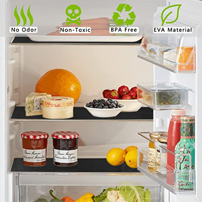 HooTown Shelf Liner Kitchen Cabinet Drawer Mats 11.8 Inch Wide x 19.6 Feet Long, Non Adhesive EVA Rubber Washable Waterproof Pantry Closet, Cupboard, Drawer Organizer Mat, Black - color: Dots Pattern Black, size: 11.8"W x 236.2"L