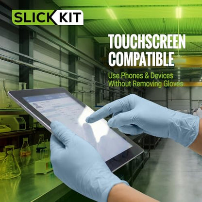 Sensitive Skin Disposable Nitrile Gloves - Powder Free Latex Free Hypoallergenic, Oatmeal Infused Soothing & Moisturizing, Textured 3.5 Mil, 100/Box - Non-Sterile - size: Small - 7 100 Gloves