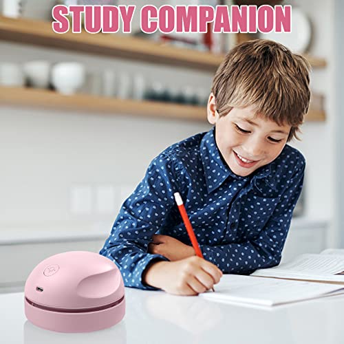 prowithlin Portable Desktop Vacuum Cleaner, USB Charging, Pink, Best for Cleaning Dust, Crumbs, Piano, Computer, Car etc. - color: Pink
