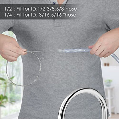 30 Inches Flexible Tube Brush, Extra Long Straw Brush, Pipe Cleaner Brush for Cleaning Straw, Feeding Tube, Siphon Hose, Drain Clog, 4PCS (White) - color: White