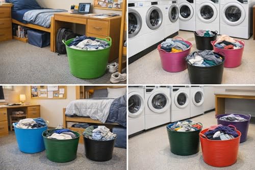 Red Gorilla Large Flexible Plastic Tub, Toy Storage, Laundry, Gardening & More, 38 Liter/10 Gallon, Green - color: Green
