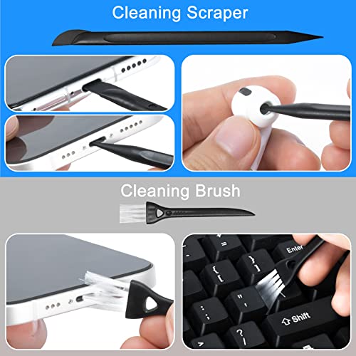 2 Pack Car Touch Screen Mist Cleaner, walrfid Laptop Screens and Phone Touchscreen Cleaning Kit for iPad, iPhone, MacBook Pro with Aipods Cleaning Pen, Small Brush and Eyeglass Cloth - Grey and Blue - color: Grey, Navy Blue