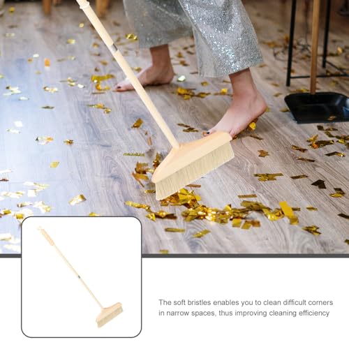 Long Handle Dust Broom with Soft Bristles Portable Indoor Cleaning Tool for Efficient Floor Dust Removal Detachable Design for Easy Storage for Home and Office Use